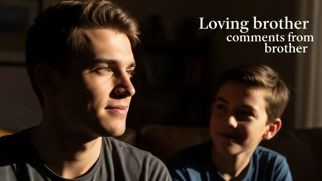 Loving brother comments from brother