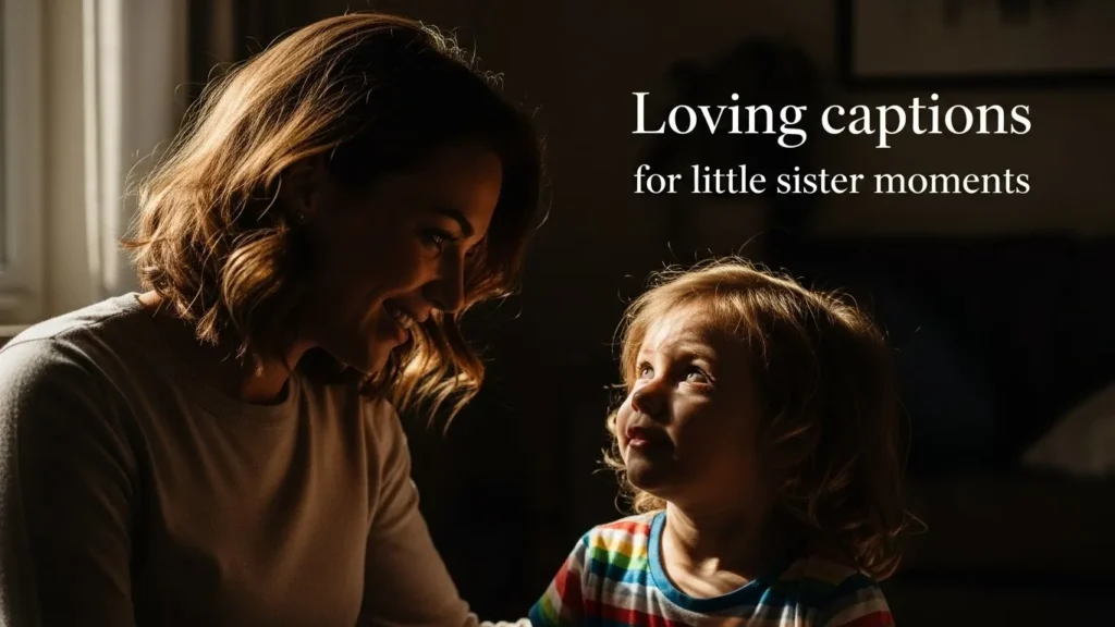 Loving captions for little sister moments