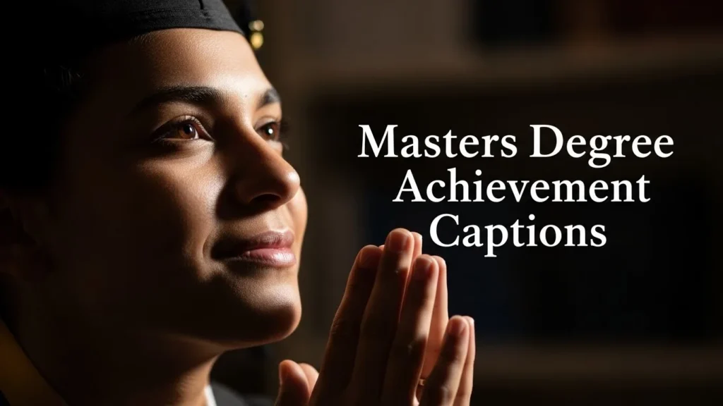 Masters Degree Achievement Captions
