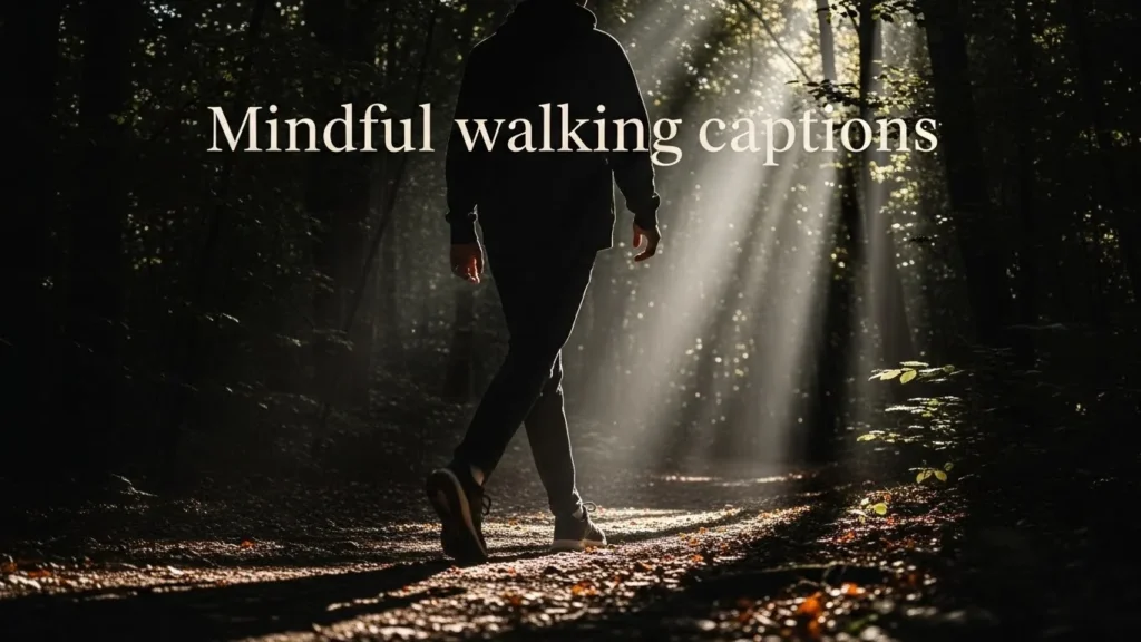 Mindful walking captions
