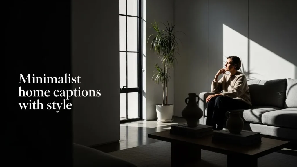Minimalist home captions with style