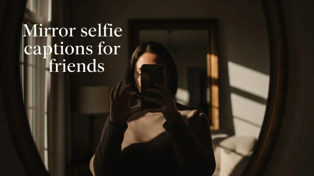 Mirror selfie captions for friends