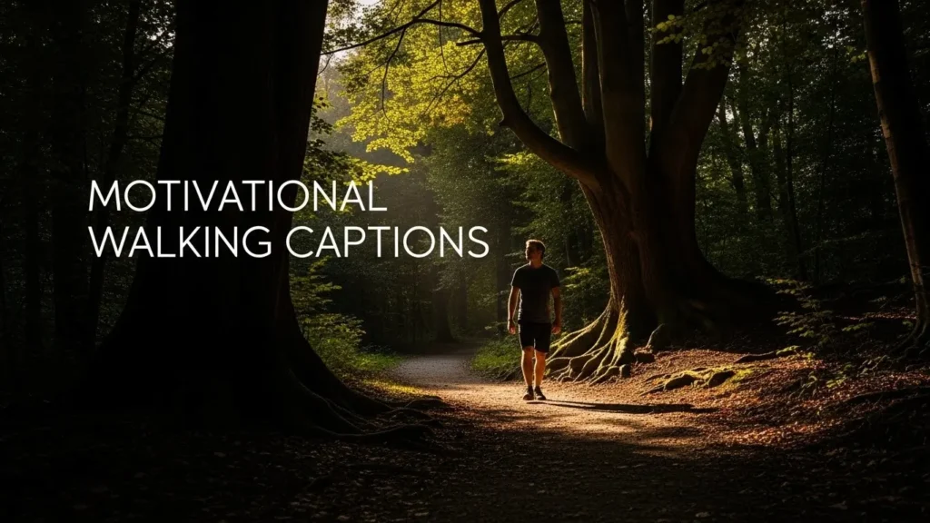 Motivational walking captions
