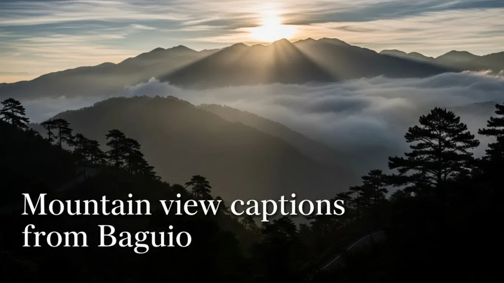 Mountain view captions from Baguio