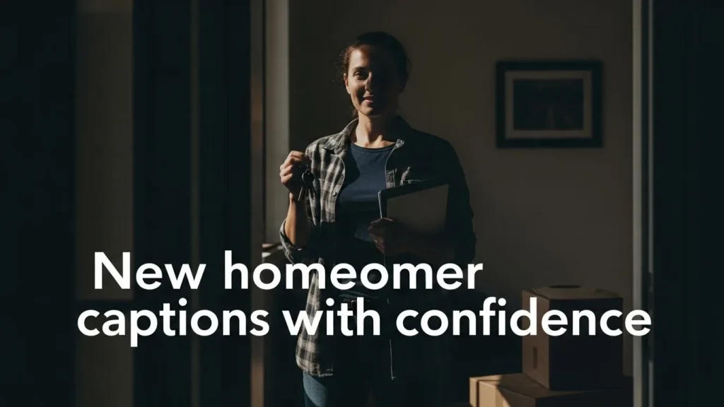 New homeowner captions with confidence