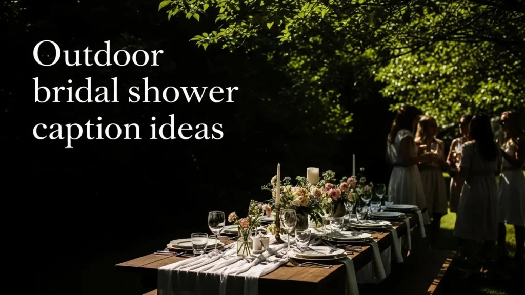 Outdoor bridal shower caption ideas