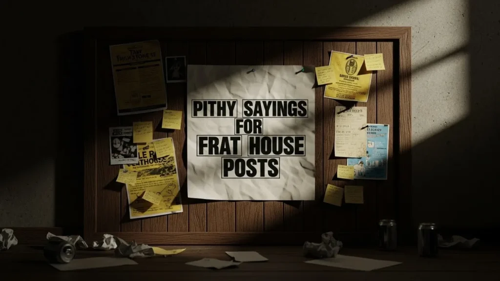 Pithy Sayings for Frat House Posts