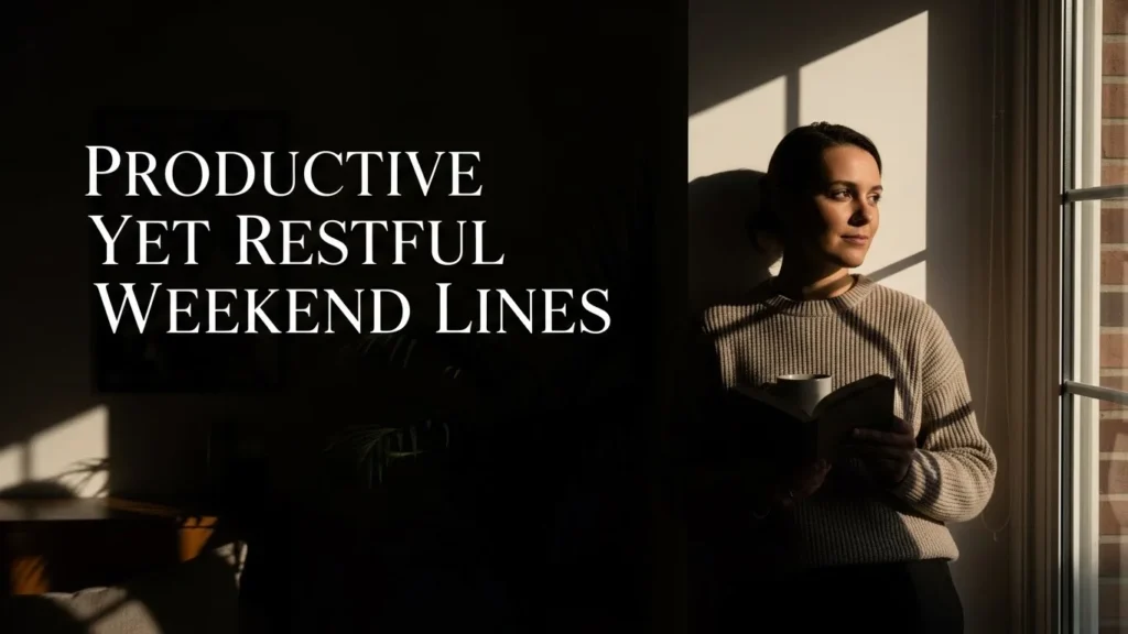 Productive Yet Restful Weekend Lines