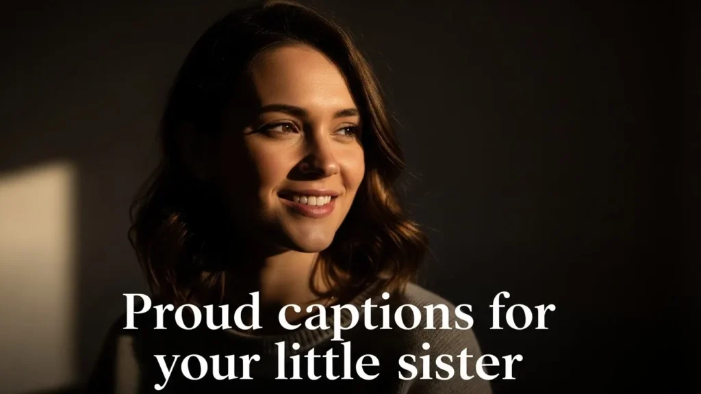 Proud captions for your little sister