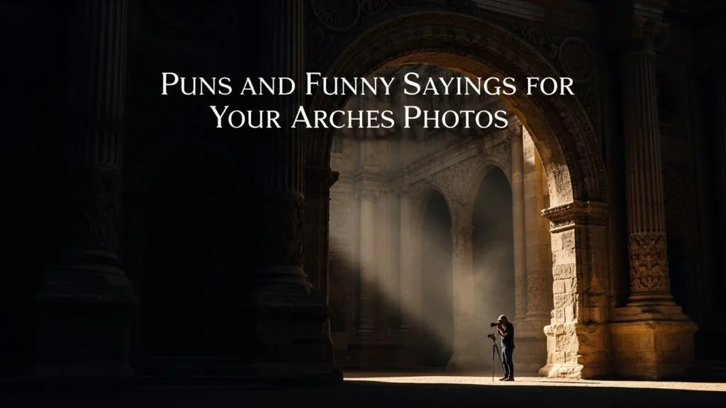 Puns and Funny Sayings for Your Arches Photos