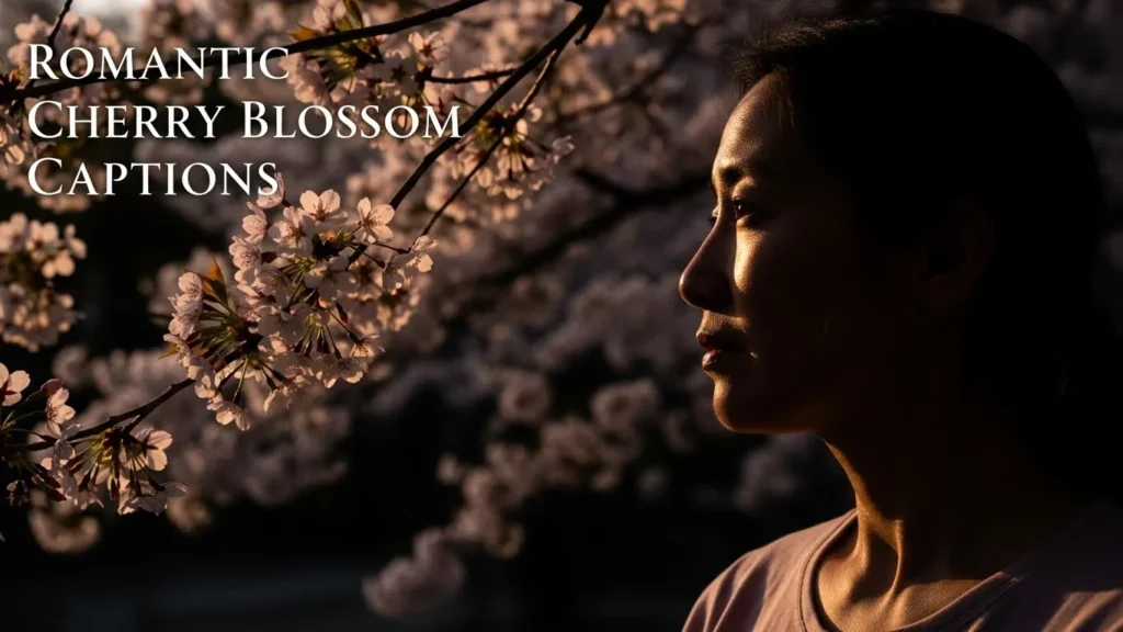 Romantic Cherry Blossom Captions