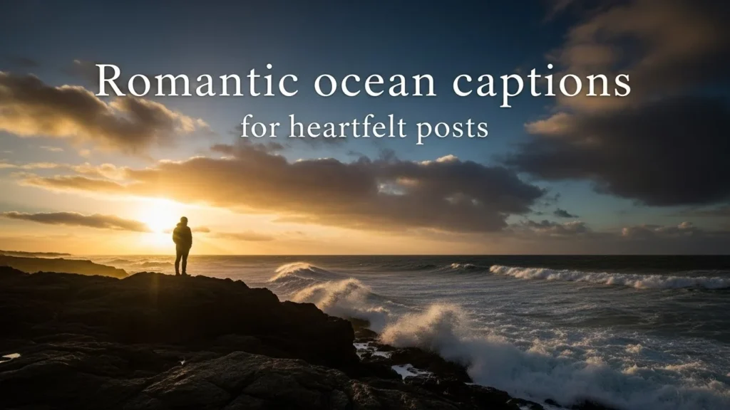 Romantic ocean captions for heartfelt posts