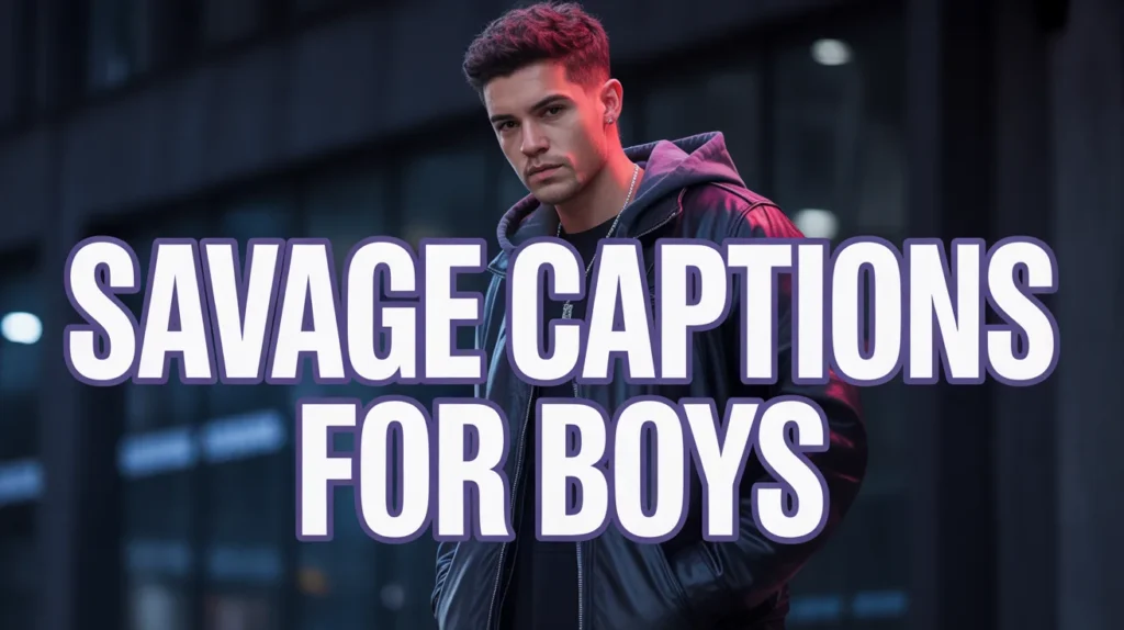Savage Captions for Boys