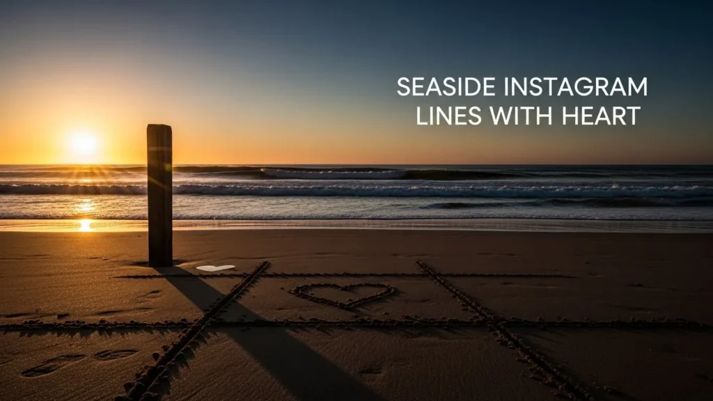 Seaside Instagram Lines with Heart