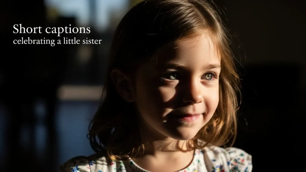 Short captions celebrating a little sister