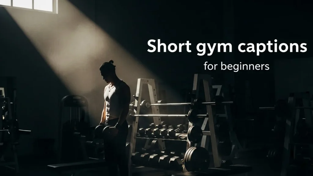 Short gym captions for beginners