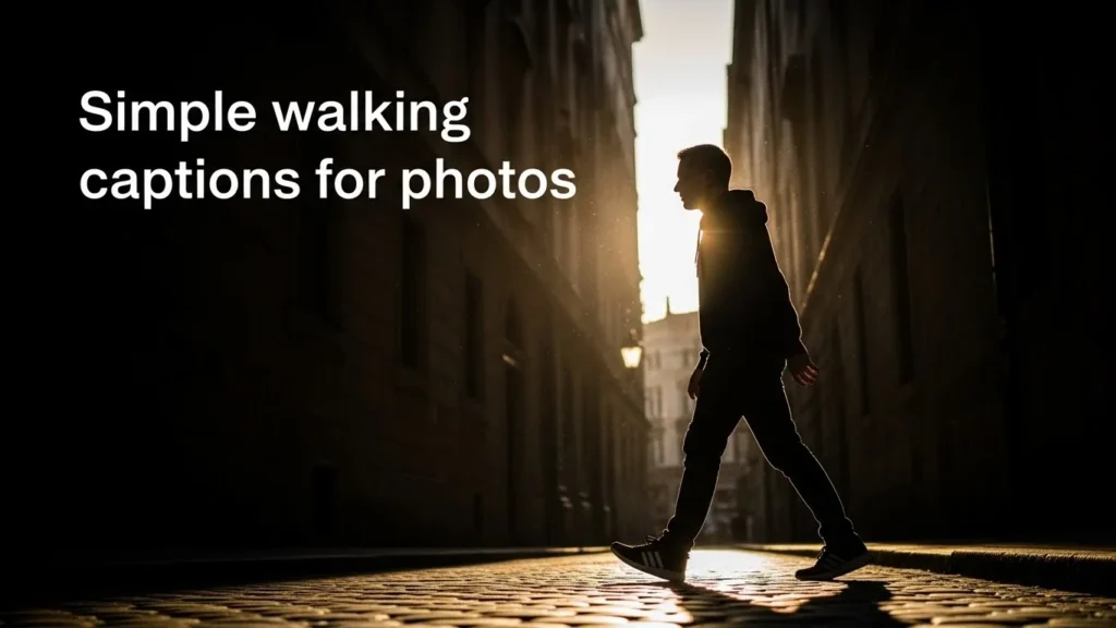 Simple walking captions for photos