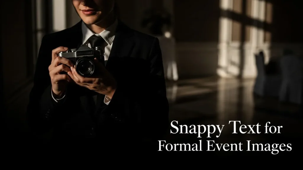 Snappy Text for Formal Event Images
