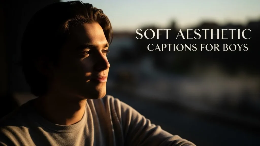 Soft Aesthetic Captions for Boys