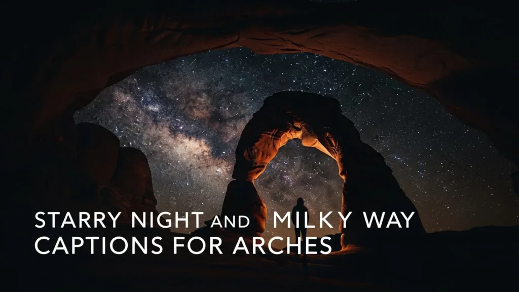 Starry Night and Milky Way Captions for Arches