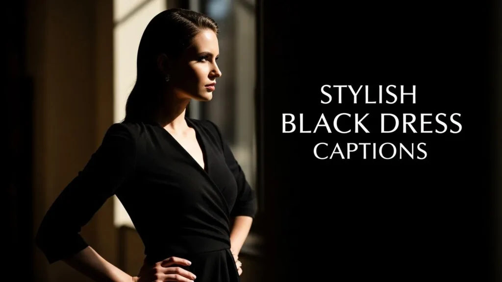 Stylish Black Dress Captions