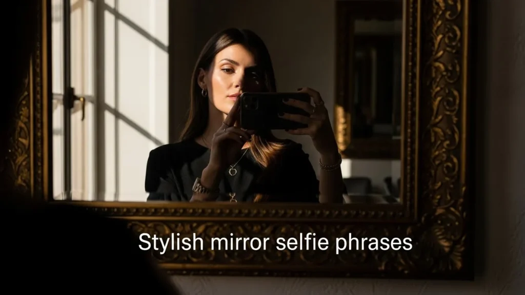 Stylish mirror selfie phrases