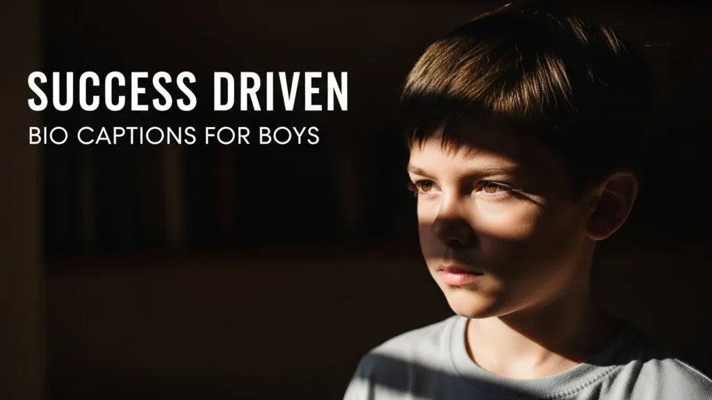 Success Driven Bio Captions for Boys
