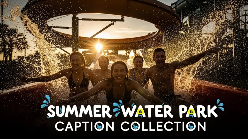 Summer Water Park Caption Collection