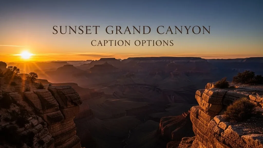 Sunset Grand Canyon Caption Options
