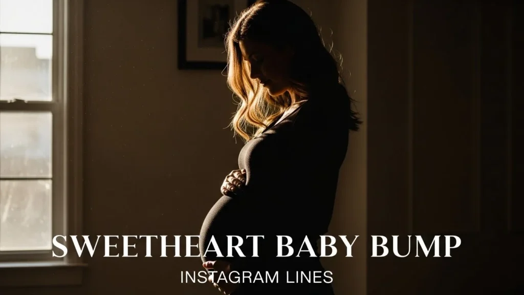 Sweetheart Baby Bump Instagram Lines