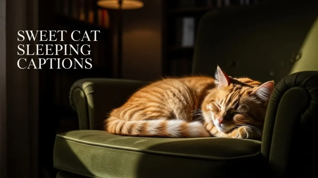 Sweet Cat Sleeping Captions