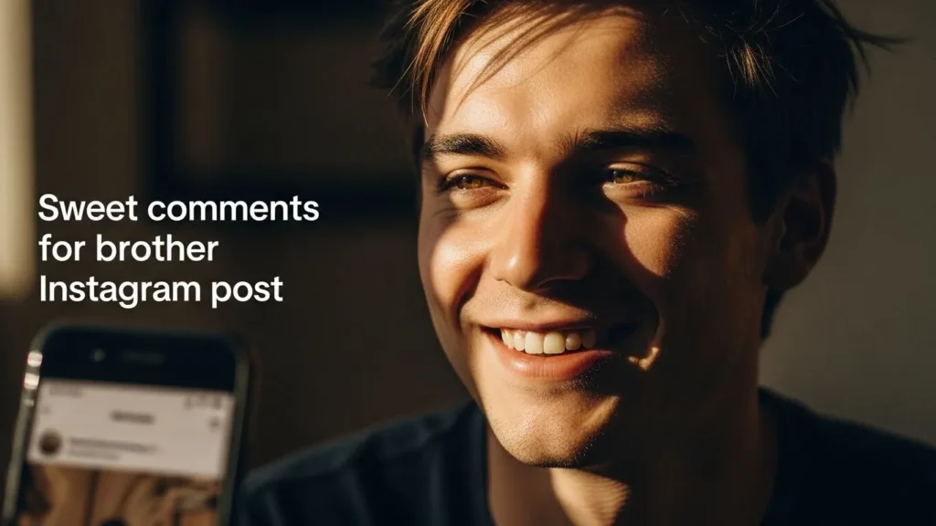 Sweet comments for brother Instagram post