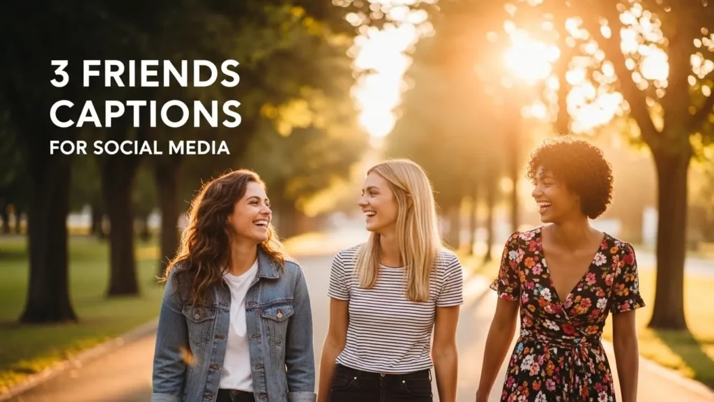 3 Friends Captions for Social Media