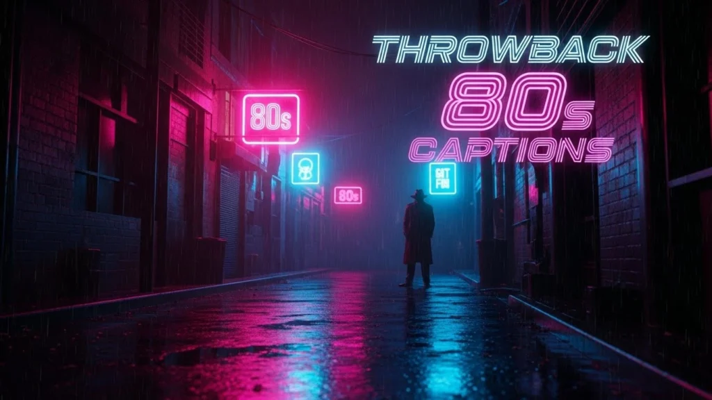 Throwback 80s captions
