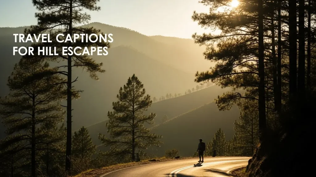 Travel Captions for Hill Escapes