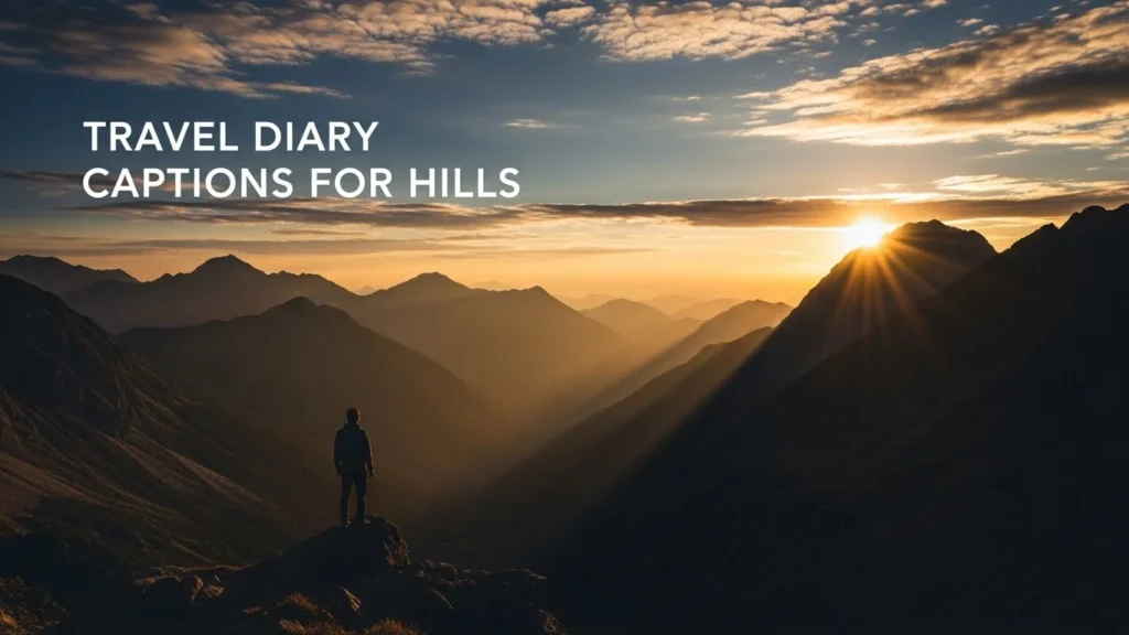 Travel Diary Captions for Hills