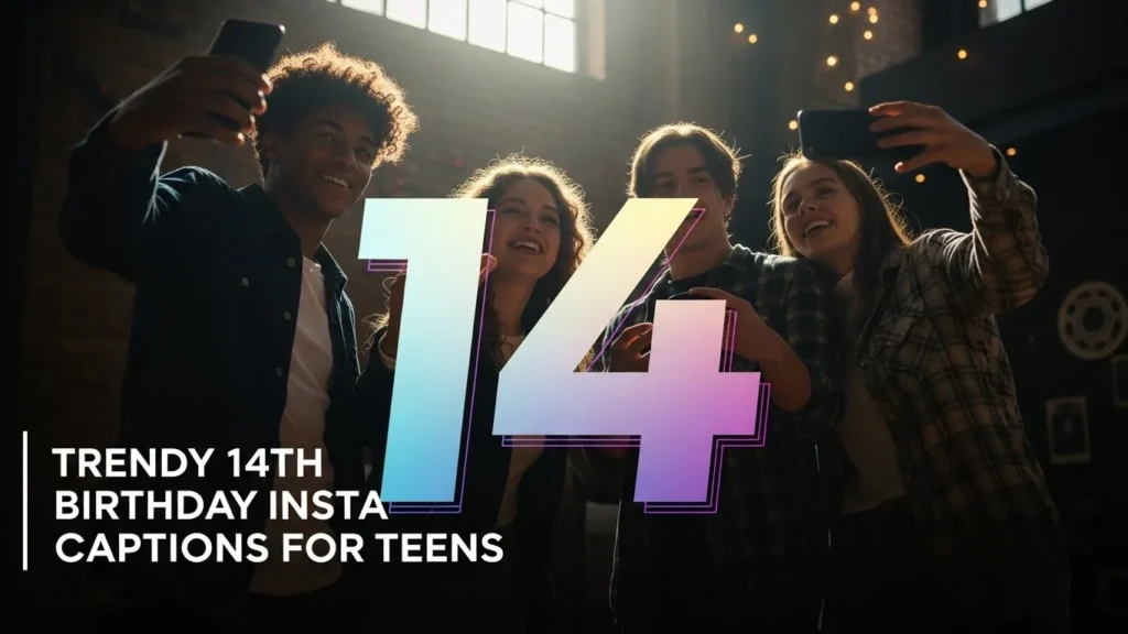 Trendy 14th Birthday Insta Captions for Teens