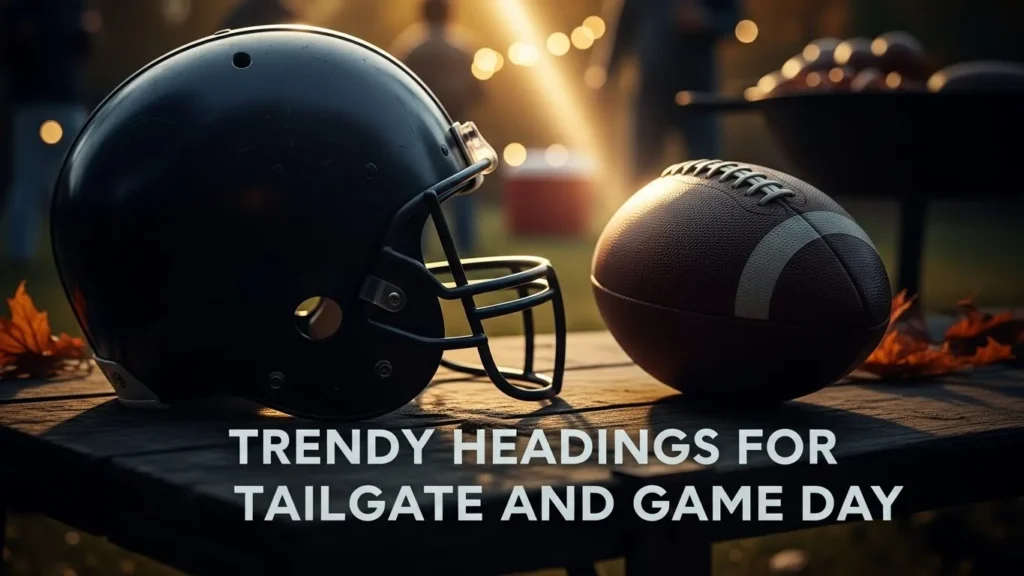Trendy Headings for Tailgate and Game Day