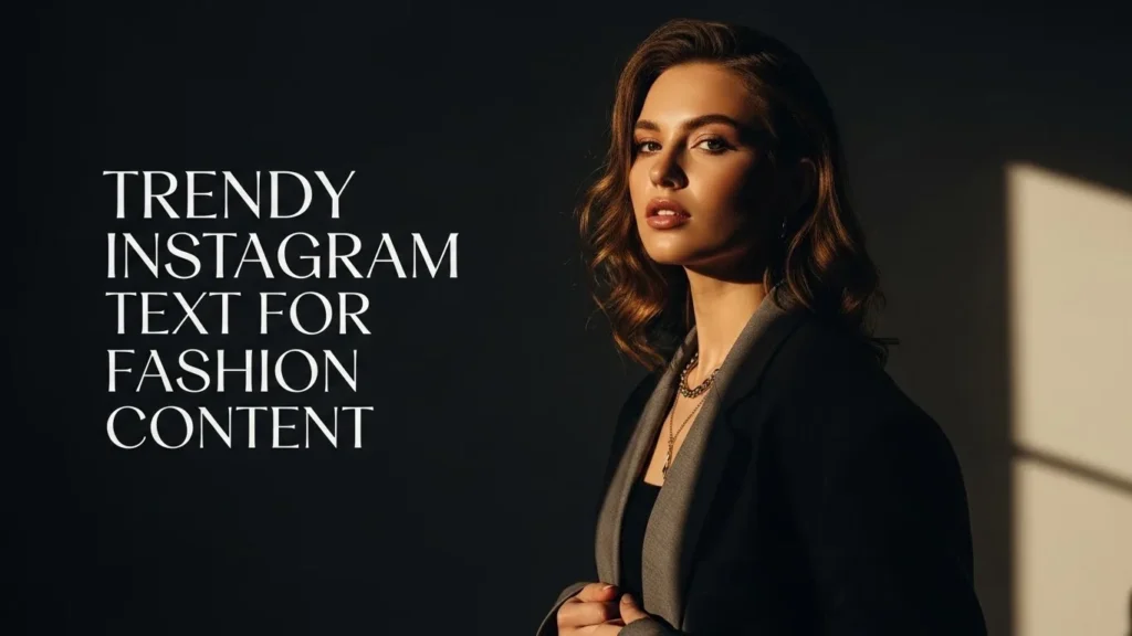 Trendy Instagram Text for Fashion Content