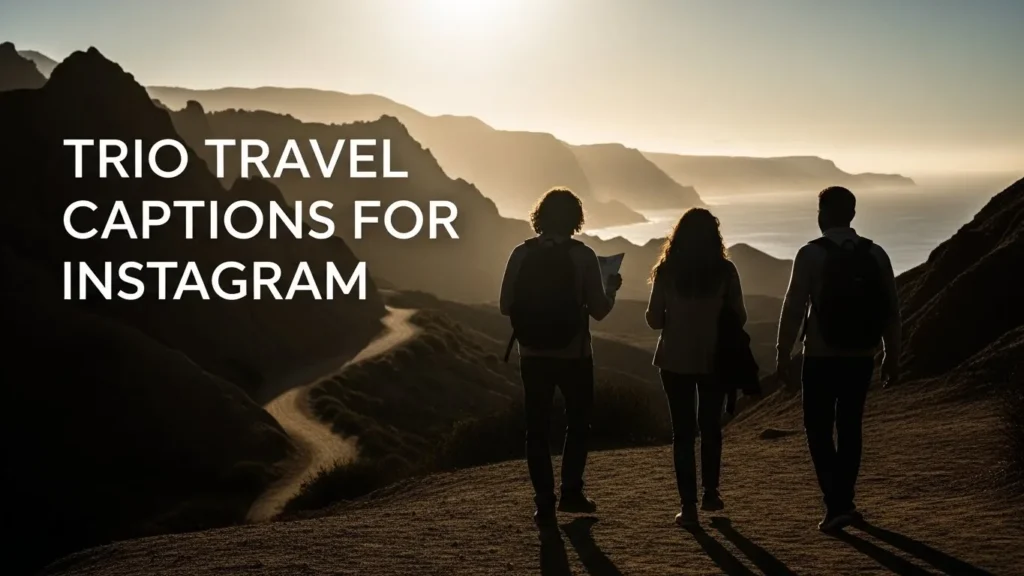 Trio Travel Captions for Instagram