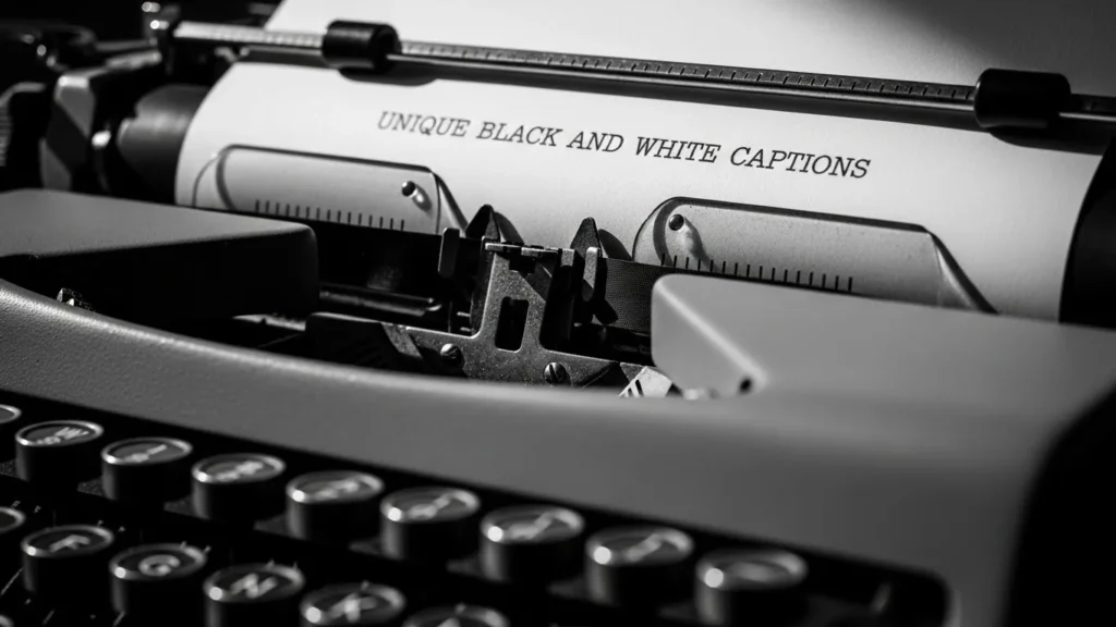 Unique Black and White Captions