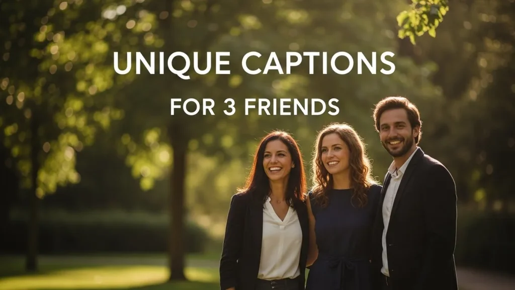 Unique Captions for 3 Friends