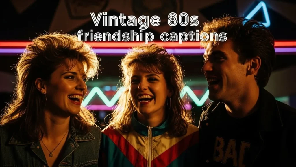 Vintage 80s friendship captions
