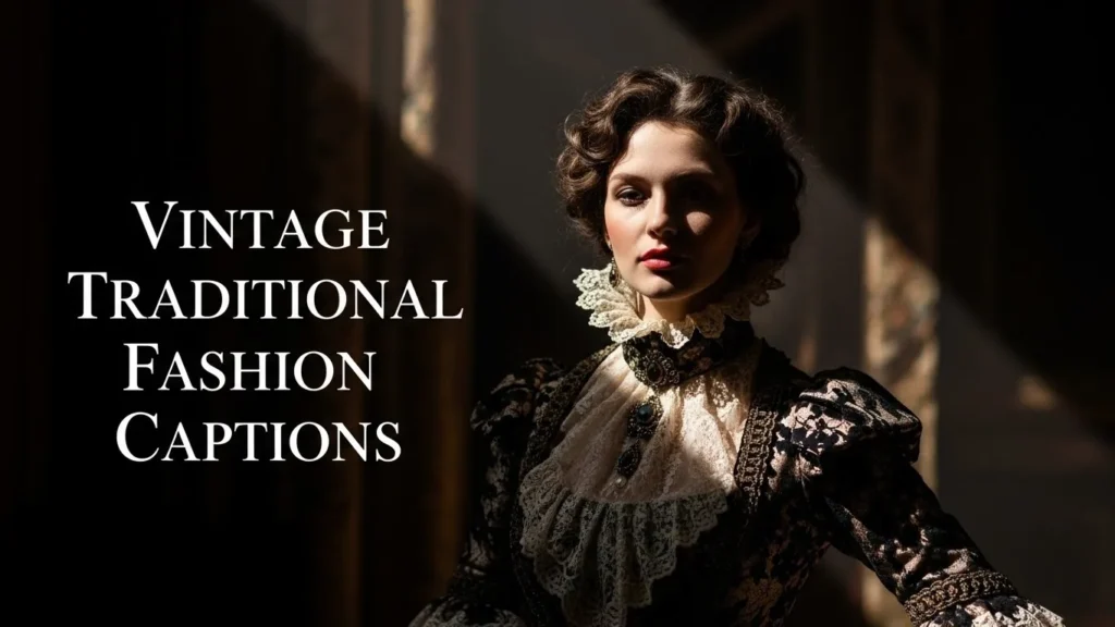 Vintage Traditional Fashion Captions