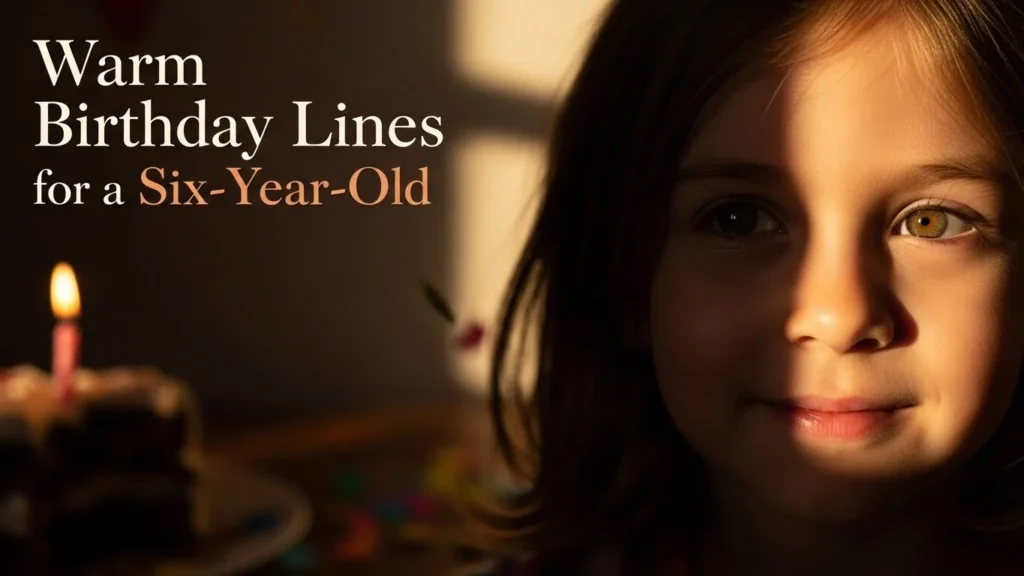 Warm Birthday Lines for a Six-Year-Old