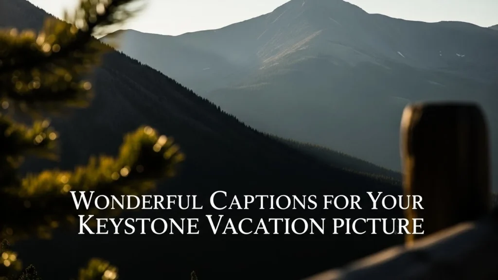 Wonderful Captions for Your Keystone Vacation Picture