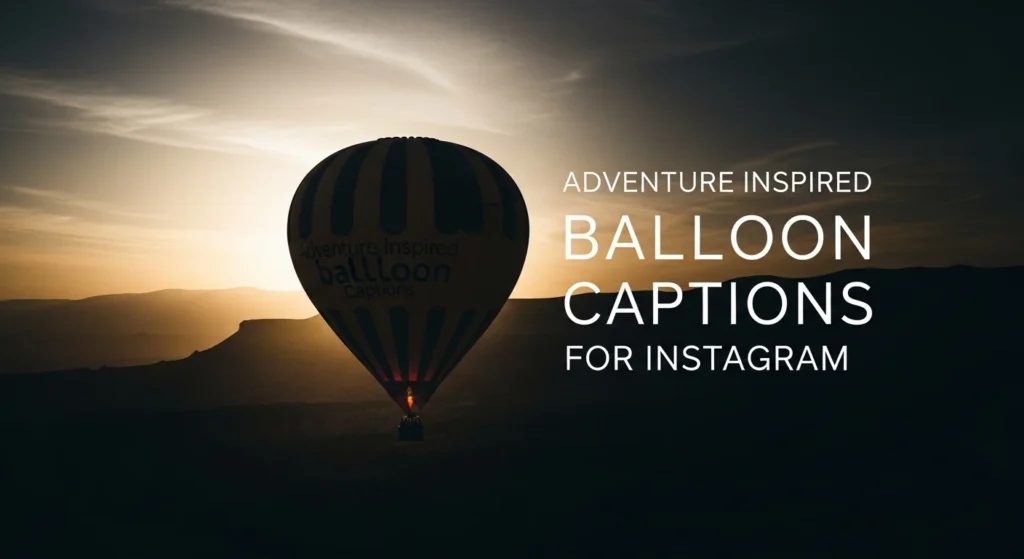 Adventure Inspired Balloon Captions for Instagram