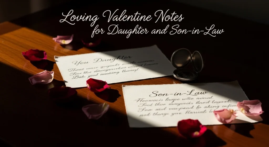 Loving Valentine Notes for Daughter and Son-in-Law