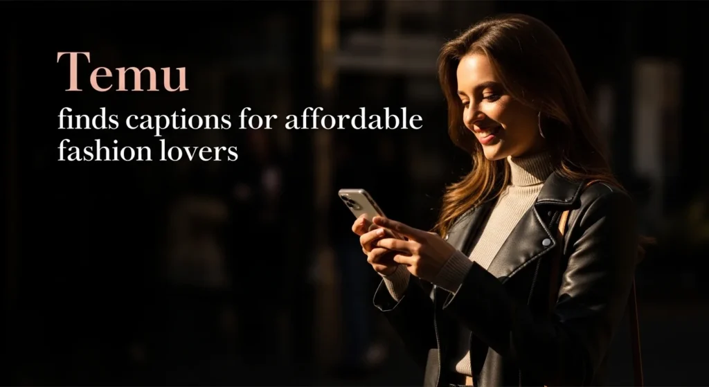 Temu finds captions for affordable fashion lovers