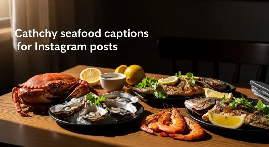 Catchy seafood captions for Instagram posts